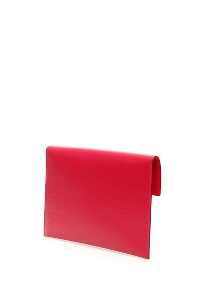 Shop Alexander Mcqueen Skull Envelope Pouch In Orchid Pink