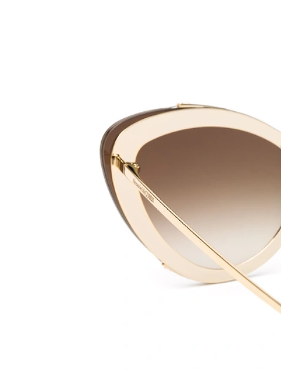 Shop Alexander Mcqueen Sunglasses In Marrone