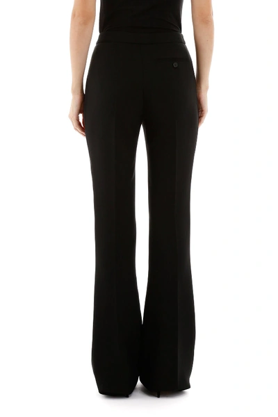 Shop Alexander Mcqueen Trousers With Satin Bands In Black