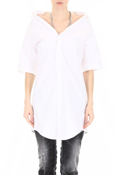 Shop Alexander Wang Cotton Shirt With Chain In White