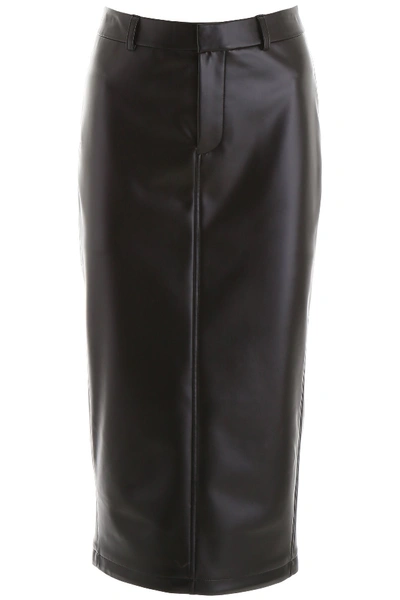 Shop Alexander Wang Faux Leather Skirt In Black