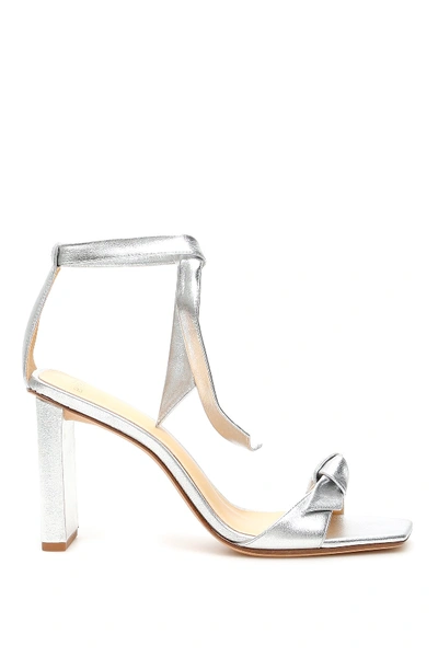 Shop Alexandre Birman Clarita Square Pillar 85 Sandals In Silver