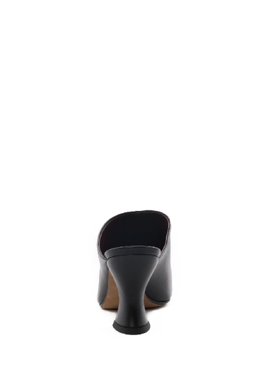 Shop Bottega Veneta Almond Mule In Black Leather