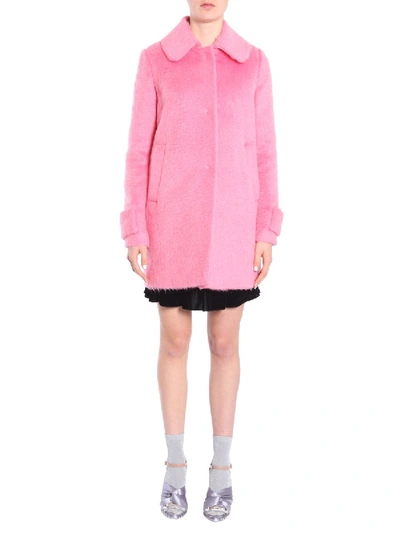 Shop N°21 Alpaca And Wool Coat In Pink