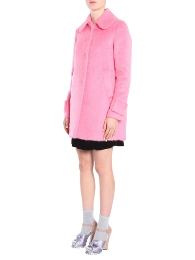 Shop N°21 Alpaca And Wool Coat In Pink