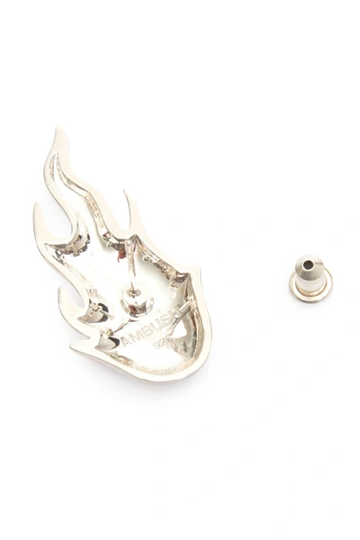 Shop Ambush Flame Earrings In Silver
