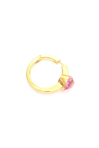 Shop Ambush Heart Solitaire Earring In Gold Pink