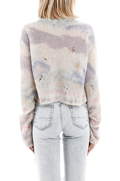 Shop Amiri Tie-dye Love Sweater In Multi Color