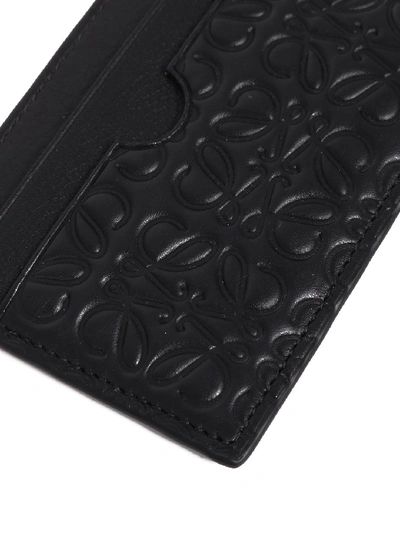 Shop Loewe Anagram Cardholder In Black