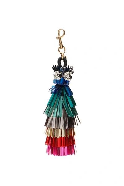 Shop Anya Hindmarch Maxi Eyes Tassel Charm In Rainbow