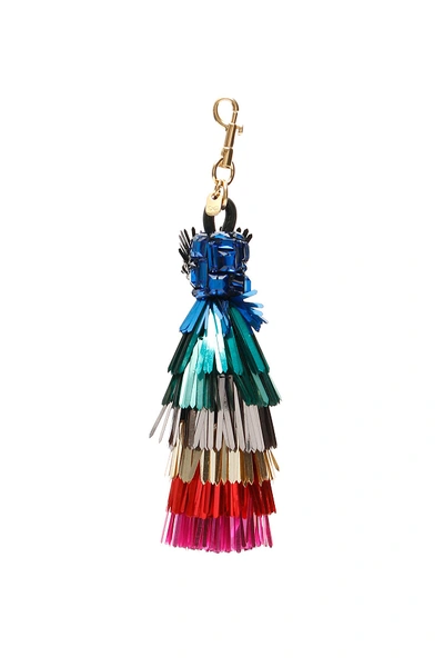 Shop Anya Hindmarch Maxi Eyes Tassel Charm In Rainbow