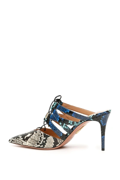 Shop Aquazzura Belgravia Mules In Multicolor