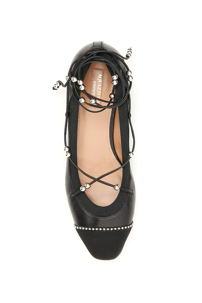 Shop Aquazzura Mystique Ballerinas In Black