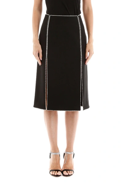 Shop Area Crystal Panel Skirt In Black