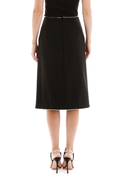 Shop Area Crystal Panel Skirt In Black