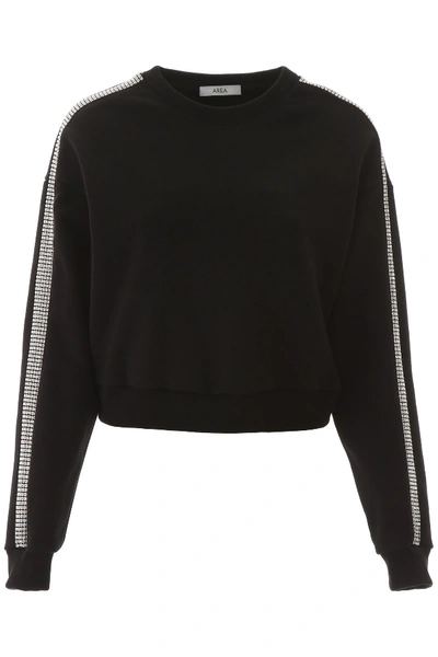 Shop Area Crystal-embellished Sweatshirt In Black