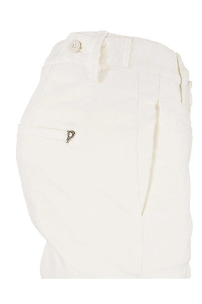 Shop Dondup Ariel Chinos Trousers In Milk