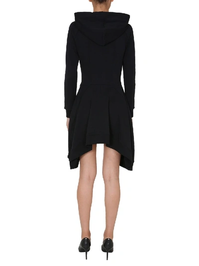 Shop Moschino Asymmetric Dress In Black