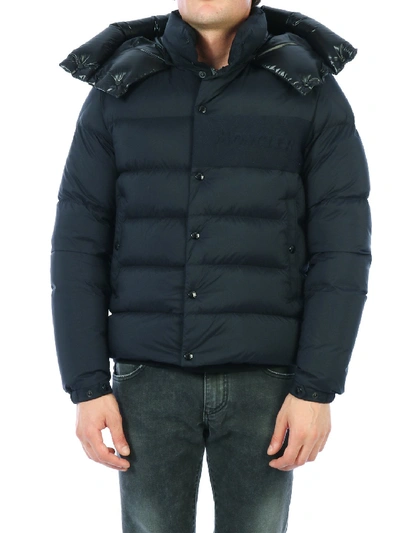 Shop Moncler Aubrac Down Jacket Blue