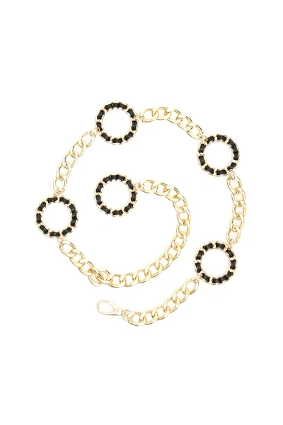 Shop B-low The Belt B Low The Belt Margaux Chain Belt In Black Gold