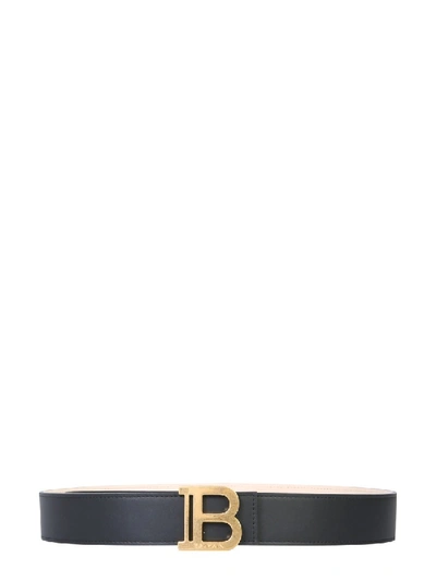 Shop Balmain B-belt In Black