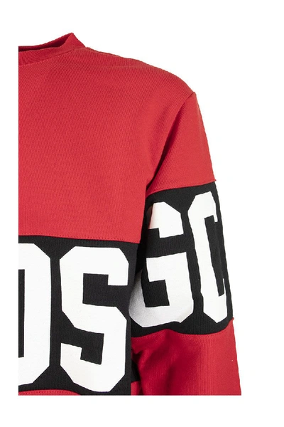 Gcds Long Sleeve Block Color Logo Sweater In Red