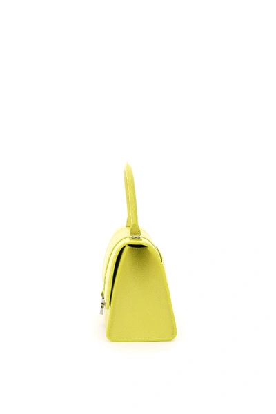 Shop Balenciaga Hourglass Top Handle S Bag In Lime