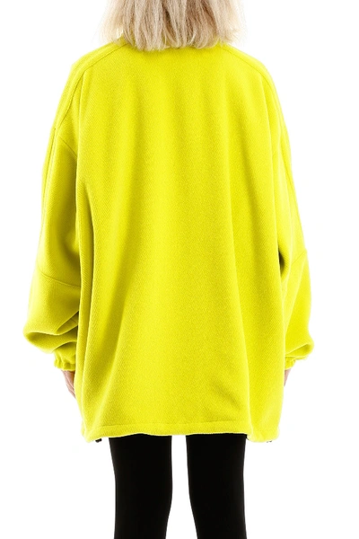 Shop Balenciaga Neon Wool Jacket In Fluo Yellow