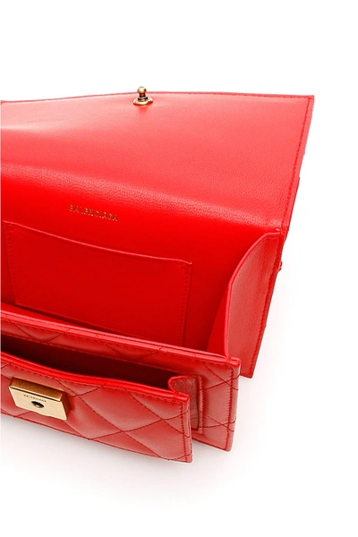 Shop Balenciaga Sharp Xs Quilted Bag In Bright Red