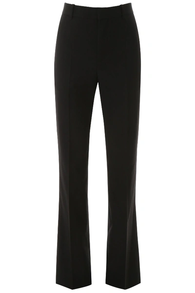 Shop Balenciaga Wool Trousers In Black