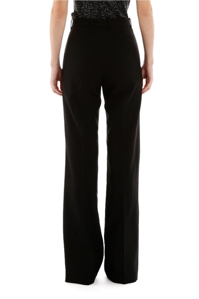 Shop Balenciaga Wool Trousers In Black