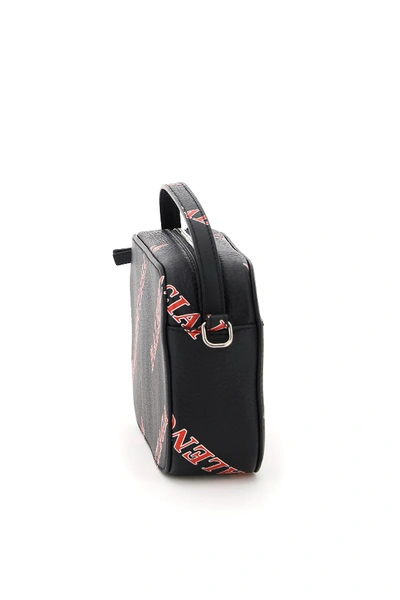 Shop Balenciaga Xs Everyday Camera Bag With Sporty Logo In Nba Black Red