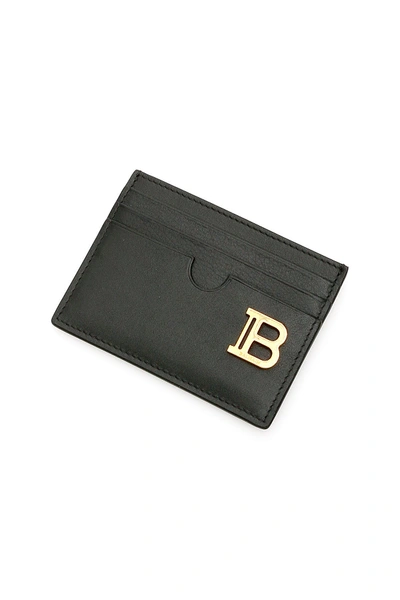 Shop Balmain B-card Cardholder In Noir