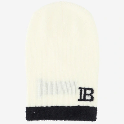 Shop Balmain Hats In Bianco