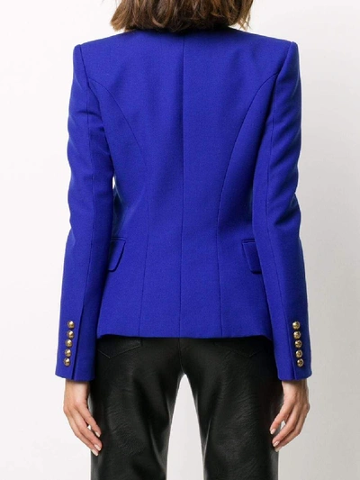 Shop Balmain Jackets In Blu