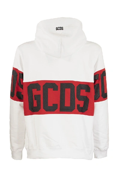 Shop Gcds Band Logo Hoodie Wht In White