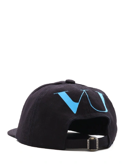 Shop Valentino Baseball Cap Undercover In Black