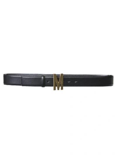 Shop Moschino Belt With Buckle In Black