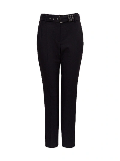 Shop Brunello Cucinelli Belted Trousers In Black