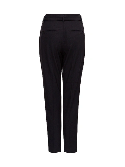 Shop Brunello Cucinelli Belted Trousers In Black