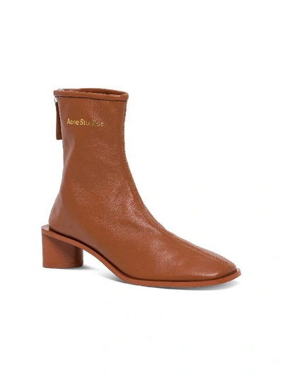 Shop Acne Studios Bertine Ankle Boots In Brown