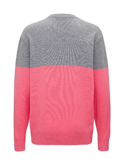 Shop Givenchy Bicolor Sweater With Logo In Pink