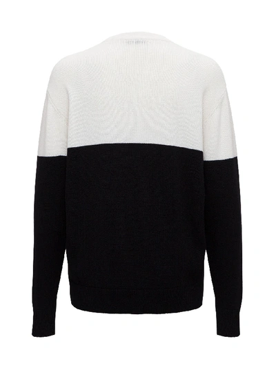 Shop Givenchy Bicolor Sweater With Logo In Black