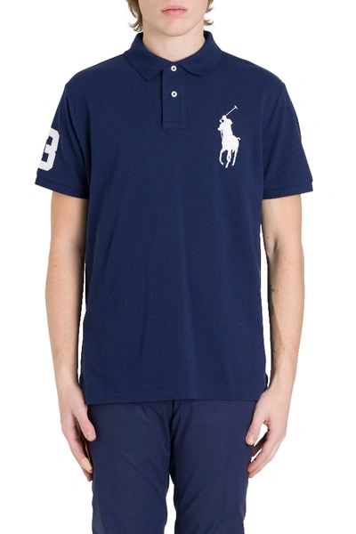 Polo Ralph Lauren Big Pony Custom Slim Fit Mesh Polo Shirt In Blue |  ModeSens