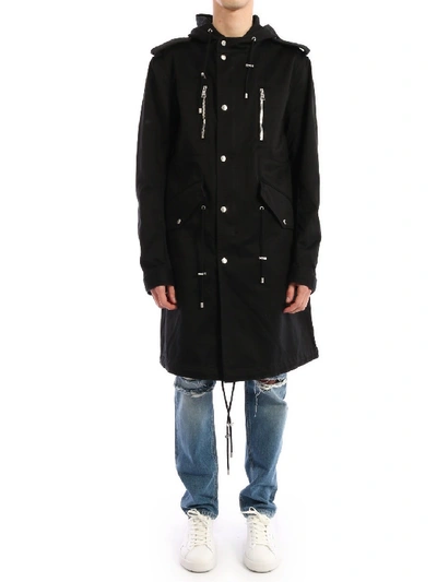 Shop Balmain Black Cotton Jacket