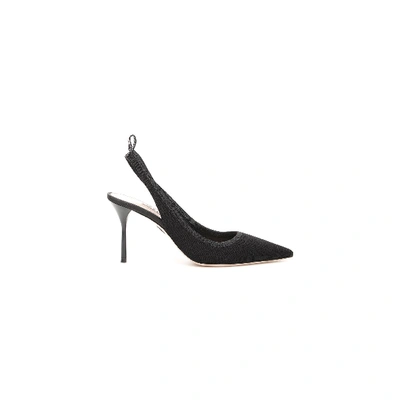 Shop Miu Miu Black Pumps In Bianco, Argento