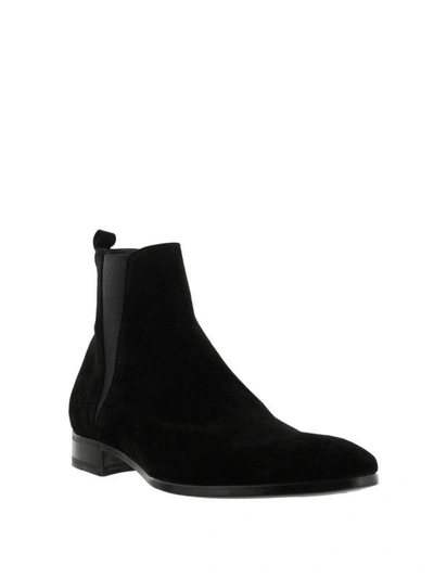 Shop Dolce & Gabbana Black Suede Ankle Boot In Nero