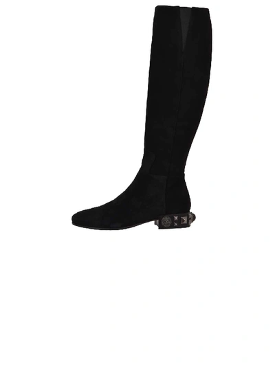 Shop Dolce & Gabbana Black Suede High Boots