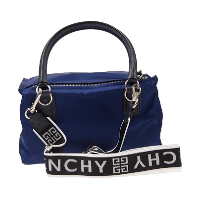 Shop Givenchy Blue Pandora Bag In Bianco