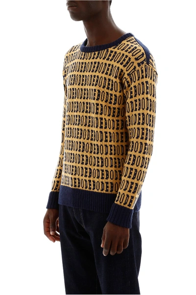 Shop Bode Logo Pullover In Yellow
